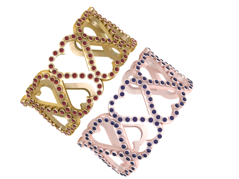 Romantic Heart Ring 3D Baskı Modeli