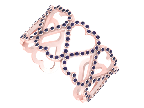 Romantic Heart Ring 3D printmodel