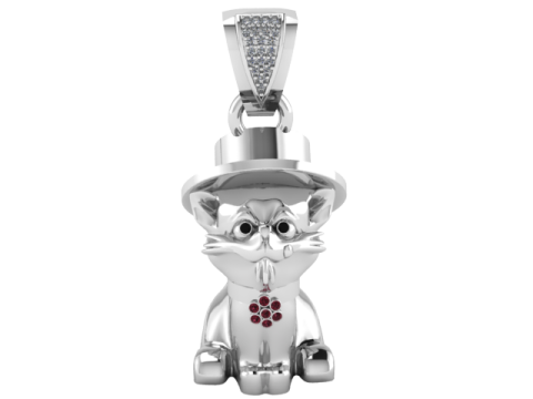Magic Cat Pendant 3Dプリントモデル