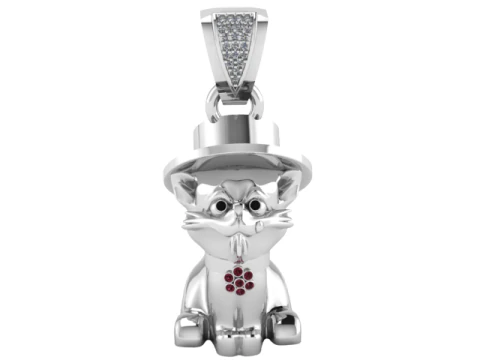 Magic Cat Pendant 3D Print Model