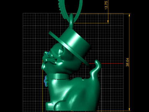 Magic Cat Pendant 3Dプリントモデル