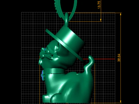 Magic Cat Pendant 3D Print Model