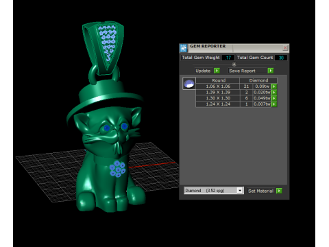 Magic Cat Pendant 3Dプリントモデル