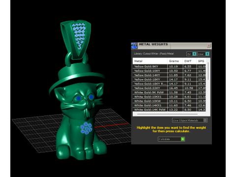 Magic Cat Pendant 3Dプリントモデル