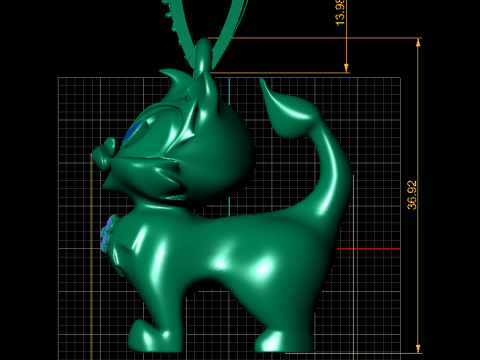 Cute Baby Cat Pendant 3D Print Model