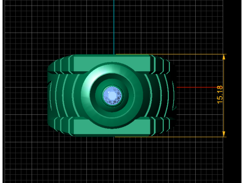 Cincin Amerika Model Cetak 3D