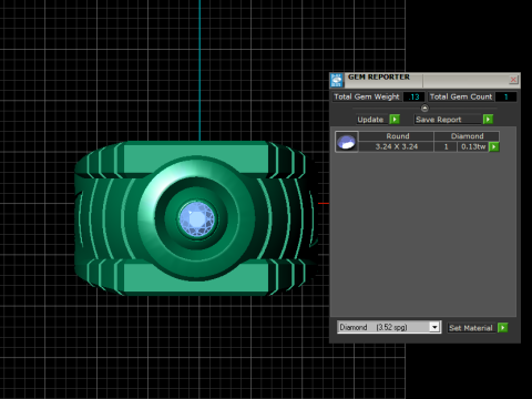 Cincin Amerika Model Cetak 3D