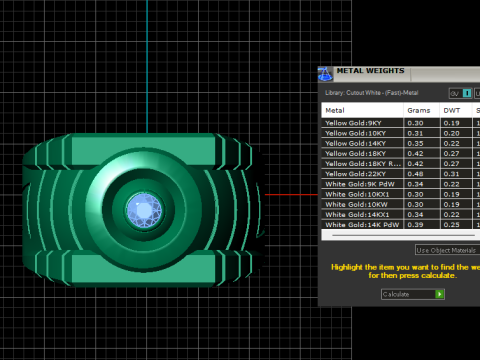 Cincin Amerika Model Cetak 3D