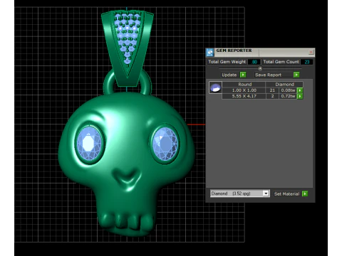 ALIEN FACE 3D PENDANT 3D Print Model