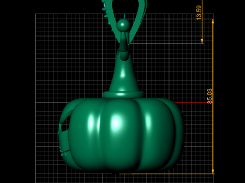 PEMPKIN FACE 3D PENDANT 3D प्रिंट मॉडल