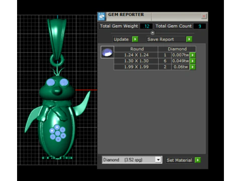 Charming gold pendant 3D Model