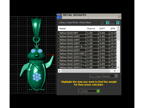 Charming gold pendant 3D 模型