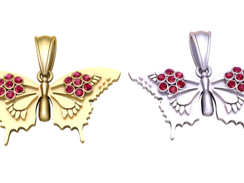Butterfly pendant 3D Model