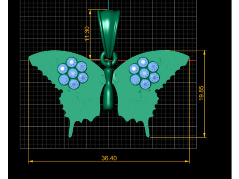 Butterfly pendant 3D Model
