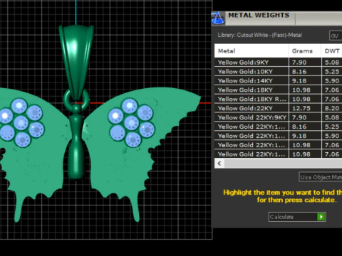 Butterfly pendant 3D Model
