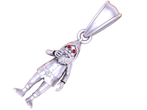Pendant features a regal king Modello 3D
