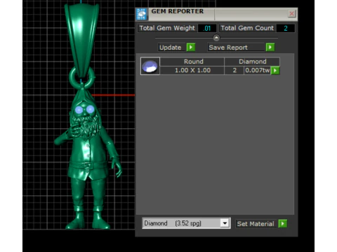 Pendant features a regal king 3D Model