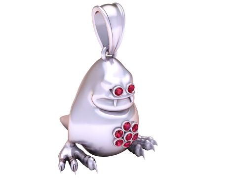 ゴールドモンスターペンダント 3Dモデル