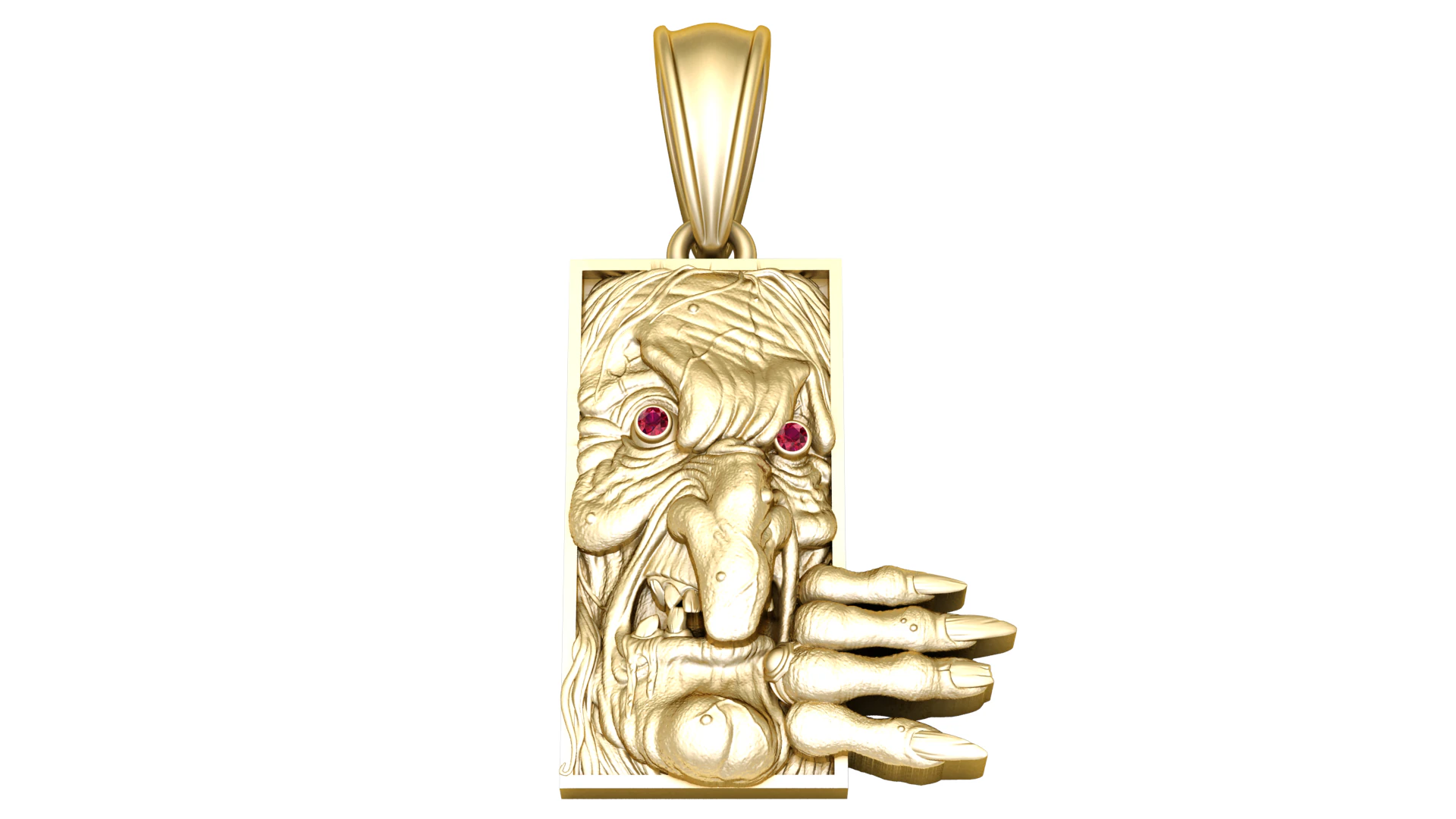 Extraordinary gold pendant 3D Model .c4d .max .obj .3ds .fbx .stl .blend 