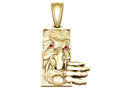 Extraordinary gold pendant 3D Модель