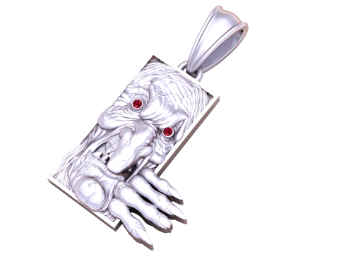 Extraordinary gold pendant Model 3D