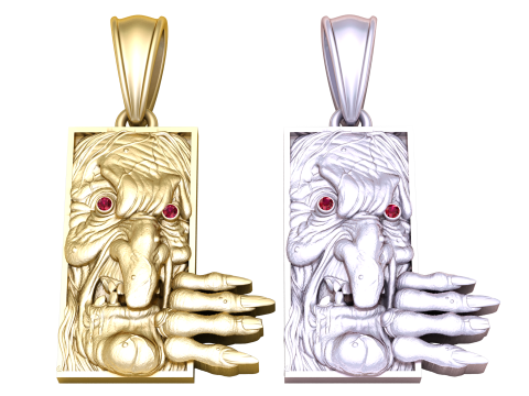 Extraordinary gold pendant Model 3D