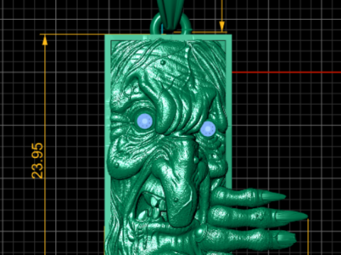 Extraordinary gold pendant Model 3D