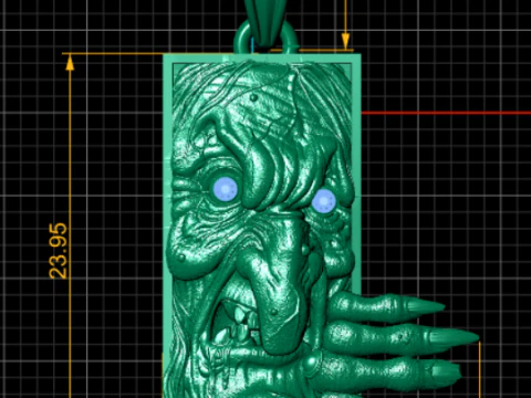 Extraordinary gold pendant 3D Model