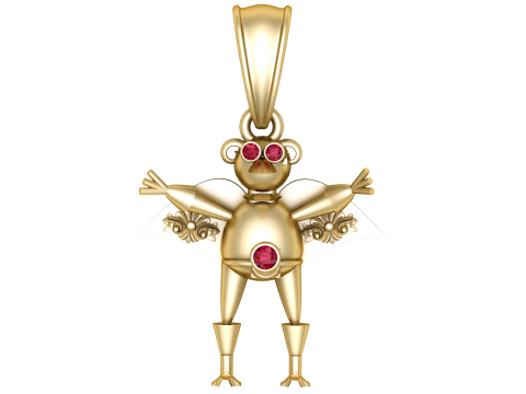 Delightful gold pendant 3D 모델