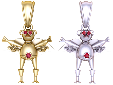 Delightful gold pendant 3D Model