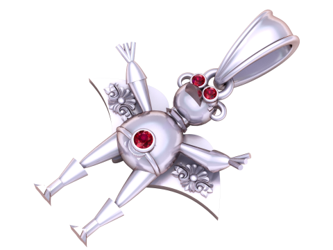 Delightful gold pendant 3D Model