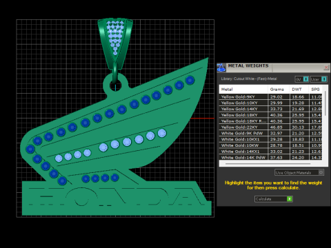 Honda Wings Gold Pendant 3D Print Model