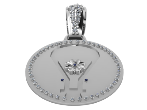 Sacred Floral Medallion Pendant 3D Print Model