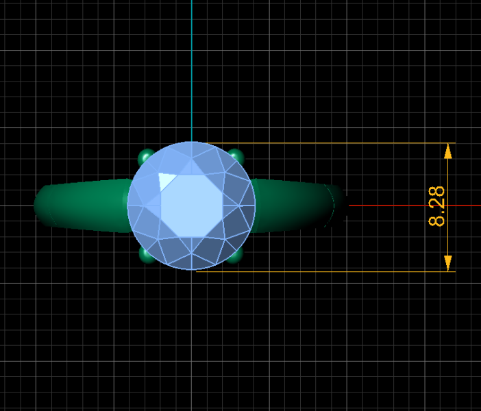 Blue sapphire solitaire ring 3D Print Model .c4d .max .obj .3ds .fbx .stl .blend