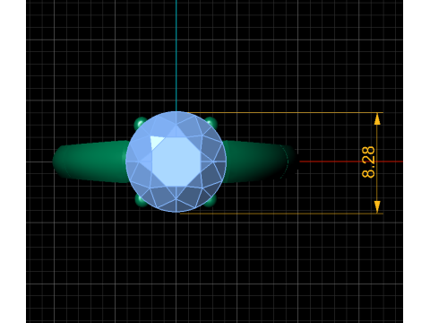 Blue sapphire solitaire ring 3D printmodel