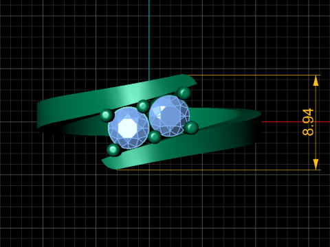 Modern Tension-Set Ring Modello di stampa 3D