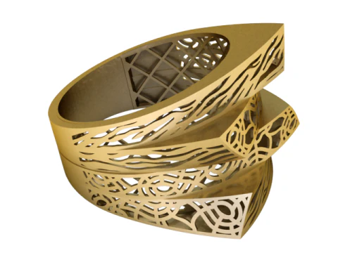 Elegant Quadruple Band Ring 3D Print Model