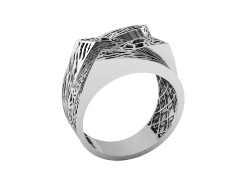 Elegant Quadruple Band Ring 3D Print Model
