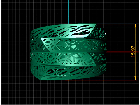 Elegant Quadruple Band Ring 3D Print Model