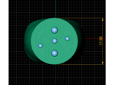 Custom-Designed Ring Modèles 3D en vedette