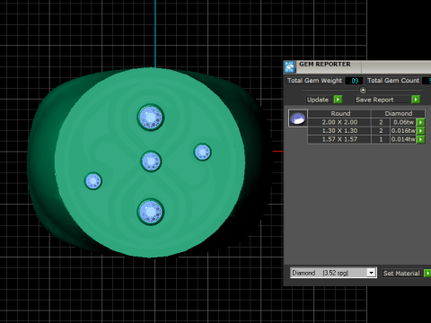 Custom-Designed Ring Modèles 3D en vedette