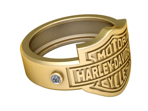 Harley-Davidson Inspired Ring 3D Baskı Modeli