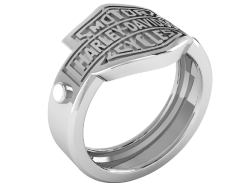 Harley-Davidson Inspired Ring 3D Baskı Modeli