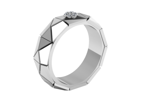 Triangle Faceted Rings 3D Принт Модель