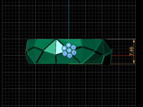 Triangle Faceted Rings 3D Принт Модель