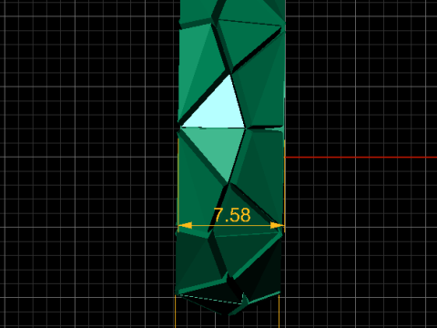 Triangle Faceted Rings 3D Принт Модель