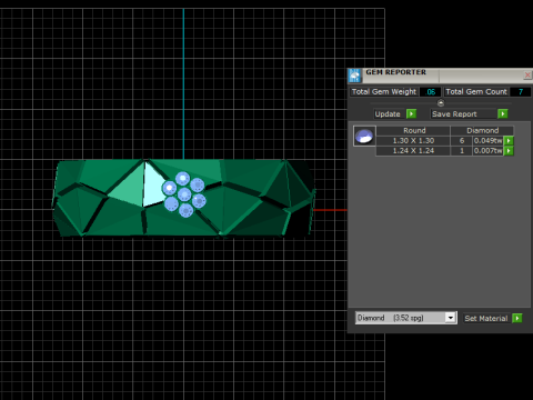 Triangle Faceted Rings 3D Принт Модель