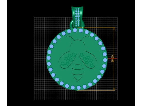 GOLDEN BEE PENDANT 3D Print Model