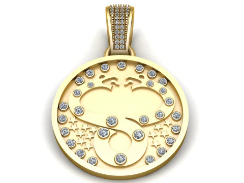 Colgante de celosía de oro Modelo de impresión 3D