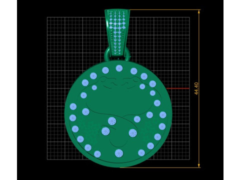 Gold Lattice Pendant Model Cetak 3D